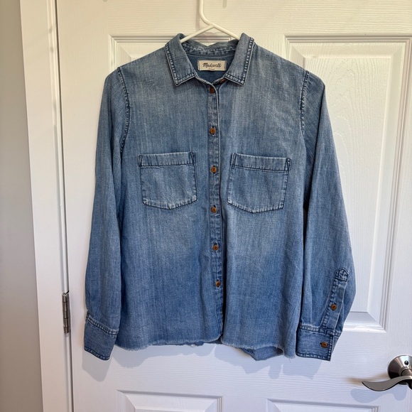 Madewell Cut Off Denim Shirt - Picture 5 of 10